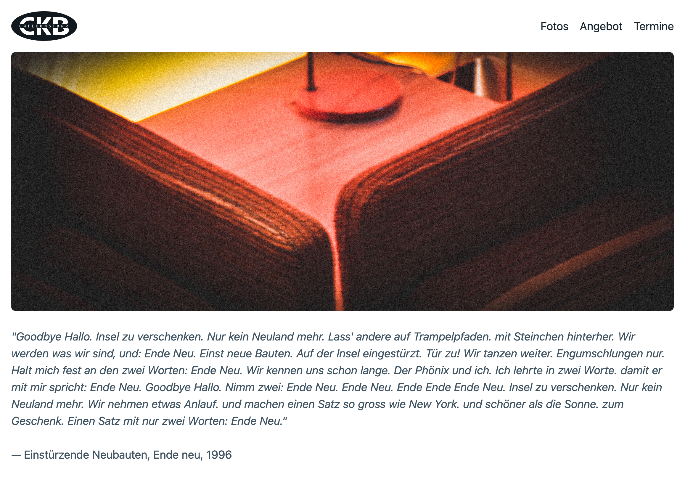 Screenshot von cafe-kunst-bar.com